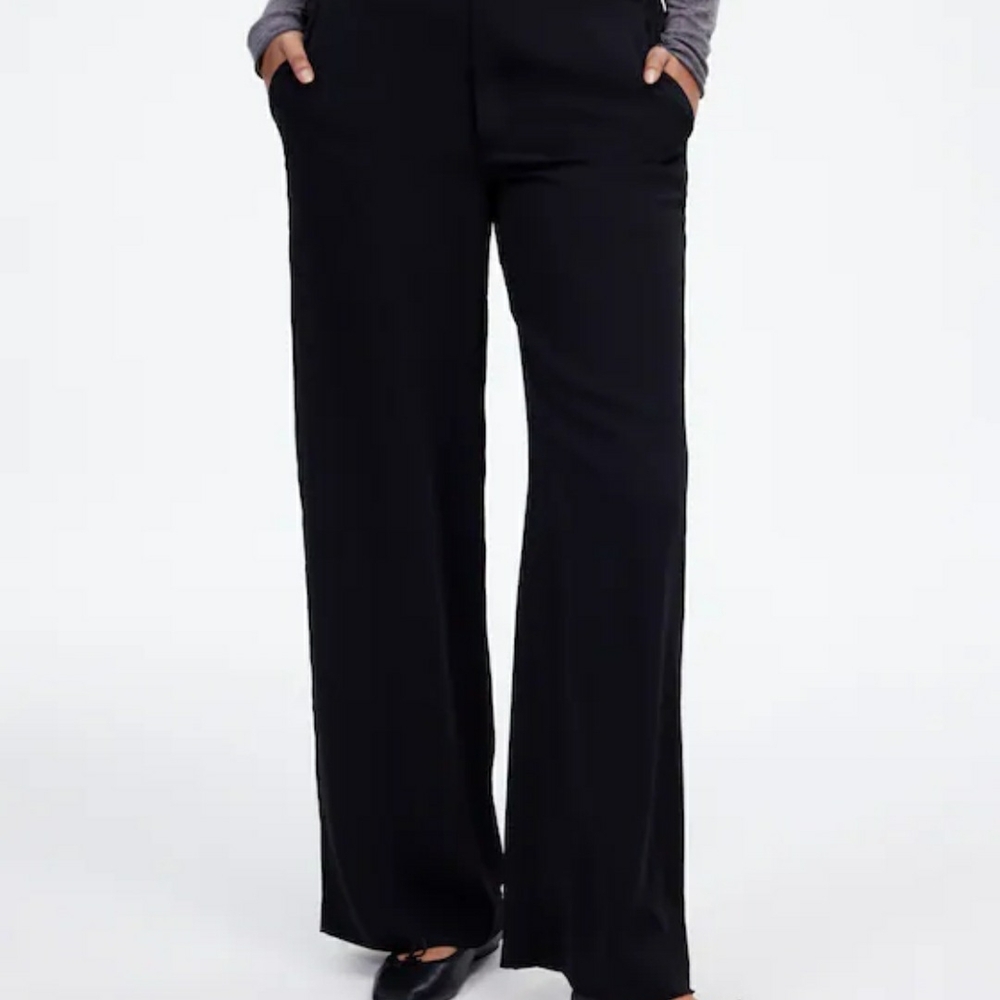 Madewell Elegant Black Wide-Leg Pants Women's XL